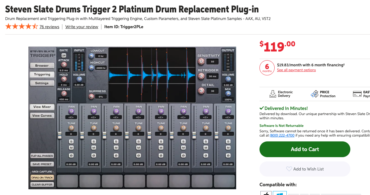 Steven Slate Audio Trigger 2